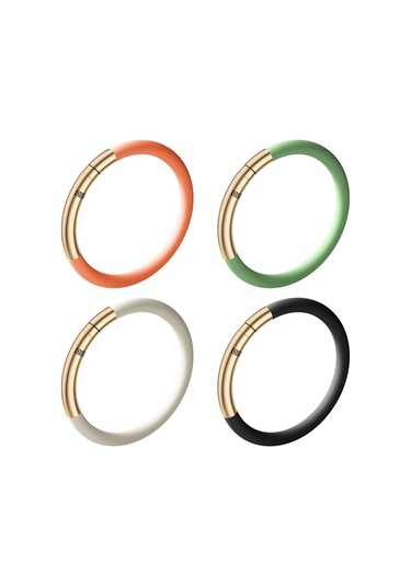 Symbee Çocuklar İçin Yeşil Gülşen Silikon Bileklik Dış Mekan Kovucu Manyetik Kapanma 6 Adet Kovucu Çubuk Vintage Stili