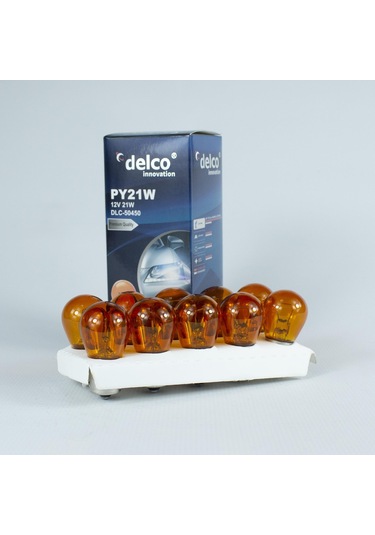 Delco U.s.a P21w Naturel Amber 93 Düz Tırnak Sinyal Ampulü 12volt 10 Adet Ba15s