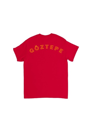Göztepe Atatürk'ün İzindeyiz Kısa Kollu Bisiklet Yaka T-shirt KIrmızı