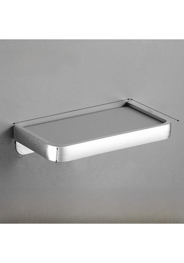 Yunboo Alüminyum Banyo Tuvalet Kağıdı Tutucu - Telefon Ve Küçük Eşya Rafı - Dayanıklı Tasarım - Gri Tek Katlı Diğer