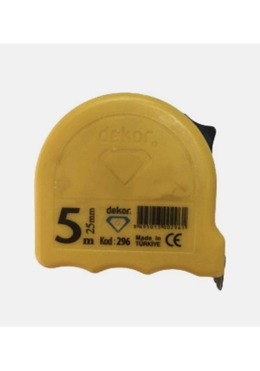 Dekor 5 Metre 25 Mm, Dekor Şerit Metre Sarı No: 296 5 M