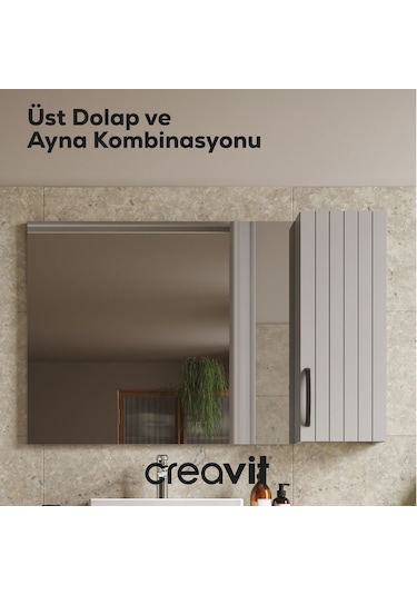 D10 20 Cm Sol Üst Dolap Beyaz Melamin Gövde Lake Kapak Mat Beyaz