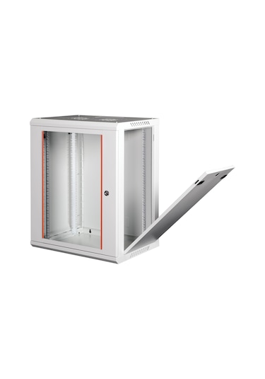 Lande - 15u 19" Duvar Tipi Rack Kabinet Genişlik: 600 Mm Derinlik: 450 Mm Açık Gri Demonte