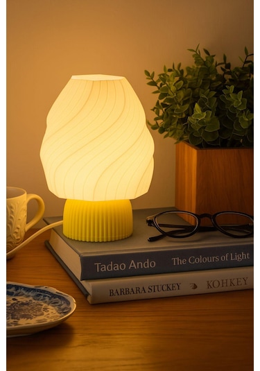 Ice Cream Lamp Masa Lambası Dekorasyon Aydınlatma Gece Lambası Abajur Sarı