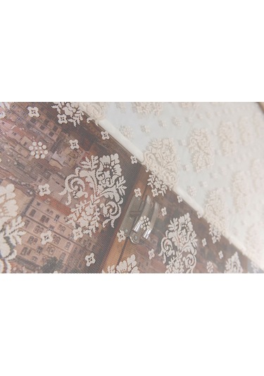 Çift Mekanizmalı Tül Stor Perde Kahverengi Kahverengi