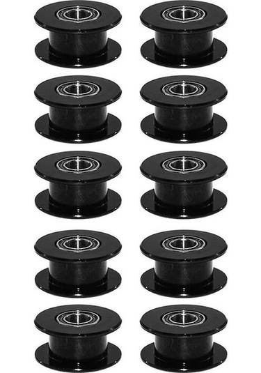 Moly 3d Yazıcı Aksesuarı: Aibecy Alüminyum Dişsiz Gelişmeli Tekerlek - 3mm Eksen Çapı, Siyah, 10 Adet Paket - Kullanışlı Ve Dayanıklı