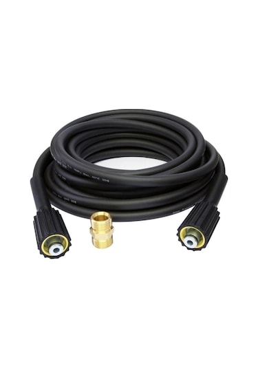 10 Metre Yüksek Basınçlı Hortum - 180 Bar Dayanıklı Pvc+lastik, M22 Bağlantılı