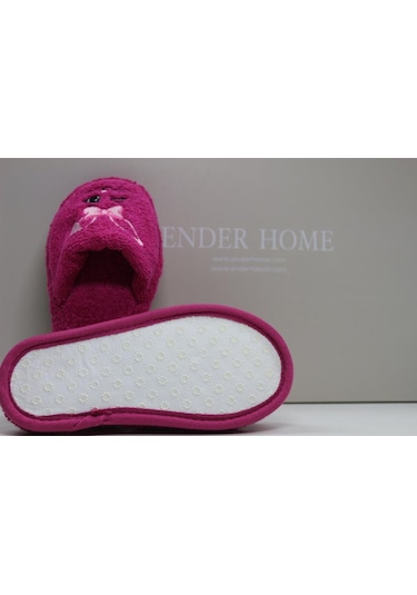 Ender Home Tavşan Nakışlı Çocuk Havlu Terlik Çok Renkli