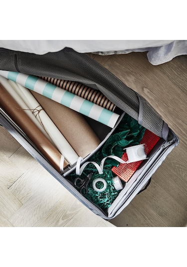 Bölmeli Saklama Kutusu Hurç Ölçü 90x30x15 Cm Meridyendukkan Gri-düzenleme Kutusu Gri