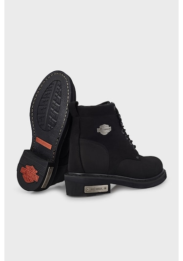 Harley Davidson Bayan Bot 025G100109 Siyah Nubuk Siyah