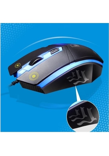 Ally G21 USB Led Işıklı Kablolu Q Klavye Mouse Set