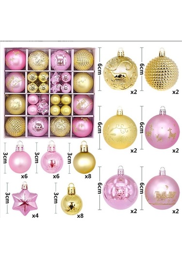 Ambition Pembe-sarı Yılbaşı Topları Charms, Yılbaşı Ağacı