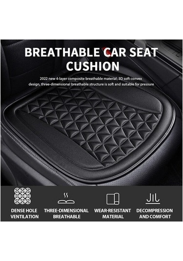 Seametal 3d Üçgen Izgara Araba Koltuğu Kapağı Evrensel Koltuk Koruyucu Arka Koltuk Minderi Ön/arka Araba Masaj Kapakları Front Seat+backrest