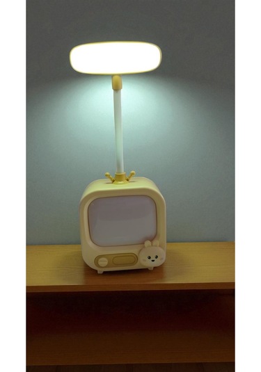 Tv Görünümlü Masa Üstü Gece Lambası Sarı Renk Çok Renkli