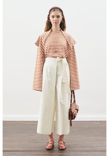 Etek Görünümlü Pantolon Ekru Ekru