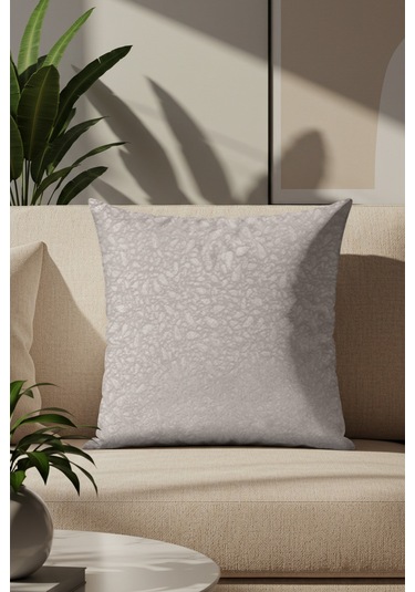 Sezyon Yuna Desenli 45 45 Gri Kırlent Kılıfı Gri