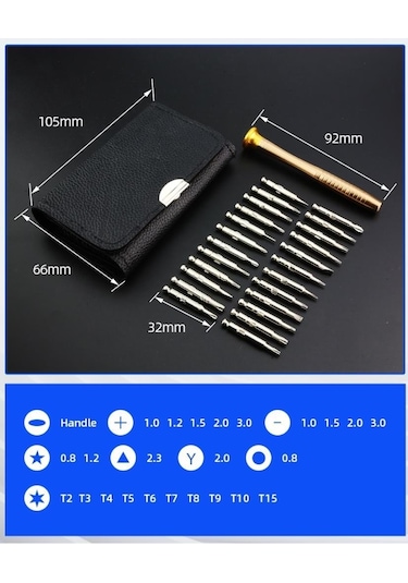 Depomega Mıknatıslı Deri Çantalı Tornavida Seti 25 Parça
