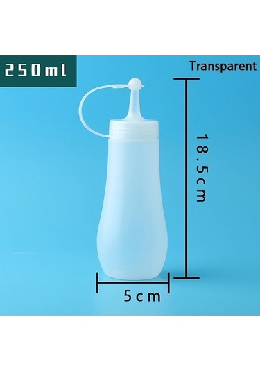 Novahub Şeffaf 4 Kapasiteli Çeşni Sıkma Şişeleri Baharat Sosları Zeytinyağı Şişeleri Ketçap Hardal Dispenserleri Konteyner Mutfak Aletleri 250ml Şeffaf