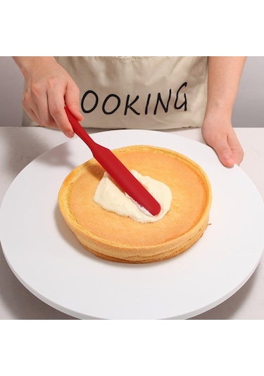 Siyah Kırmızı Silikon Spatula Seti Kauçuk Kazıyıcı 10 Parça Mutfak Pişirme Gereçleri Pişirme İçin Karıştırma Yapışmaz Tavalar İçin Uygun 6