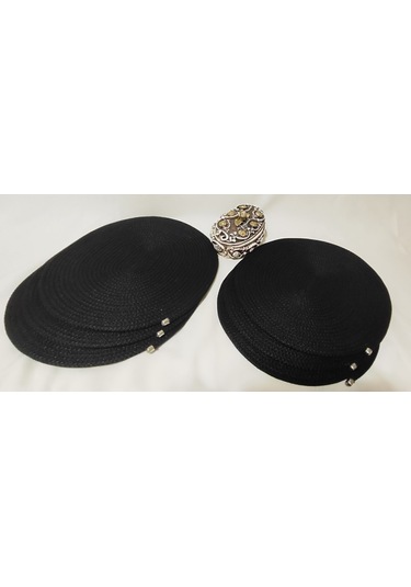 Kordon İpten Oval 6lı Supla Takımı Siyah