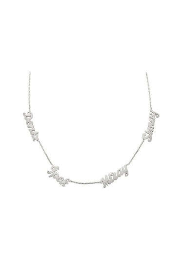 Sembolgold Beyaz Altın Isimli Aile Kolyesi 4,30 Gr