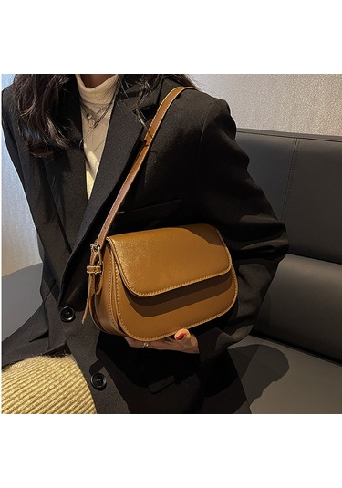 Moda Kadın Çapraz Askılı Çanta Küçük Kare Çanta-kahverengi 1 Çok Renkli