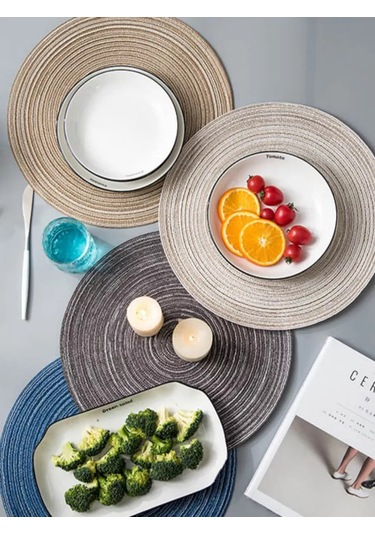 Home Balance Yuvarlak Masa Kılıkçılığı Servis Peçeteleri 243834429 Siyah