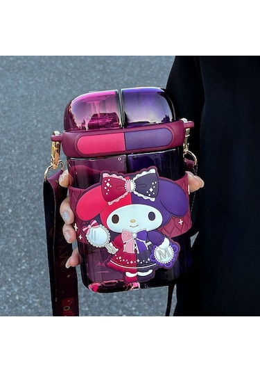 Yystore Kırmızı Mor 640ml Bölmeli İkili Suluk