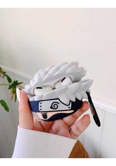 Iphone 1/2. Nesil Uyumlu Koruyucu Bluetooth Kulaklık Kılıfı Figürlü Kakashi Airpods 1/2. Nesil