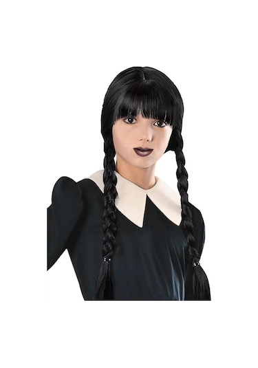 Riota Wednesday Addams Karnaval Peruk 211402390 Siyah
