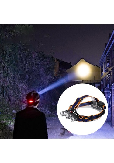 Aubyhe Usb Şarjlı 5 Led Fenerli Kepçe Işığı, 20000lm, Ipx6 Su Geçirmez, Alüminyum-abs, Manevra Eli Boşaltır Pil Yok Diğer