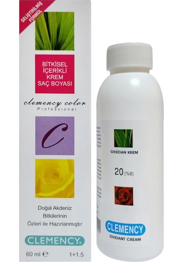 Clemency Bitkisel İçerikli Krem Saç Boyası 60 Ml + Oksidan 90 M L