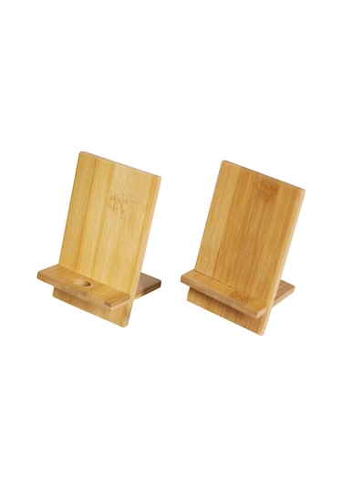 Kangvka Ahşap Masaüstü Telefon Tutucu - 4-8 İnç Telefonlar İçin, Video İzleme Ve Konferanslar İçin Sabit Tutma, Taşınabilir Ve Kolay Montaj, Doğal Malzeme Diğer