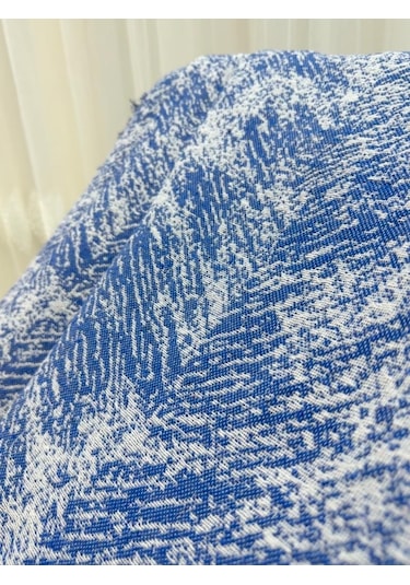 Özlü Home Pamuklu Koltuk Çekyat Örtüsü 170x220 Alaca Saks Mavisi Koltuk Şalı Saks Mavisi