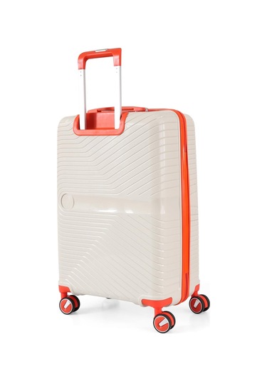 Ççs 5239 Polipropilen 3 Lü Valiz Seti Beyaz-turuncu Beyaz - Turuncu