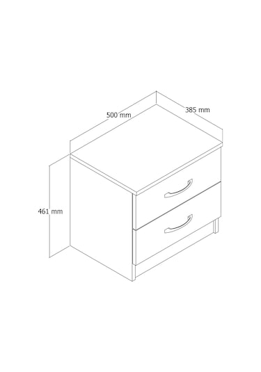 Moxen Mobilya Beyaz-Ceviz 2 Çekmeceli Komodin KMD2002