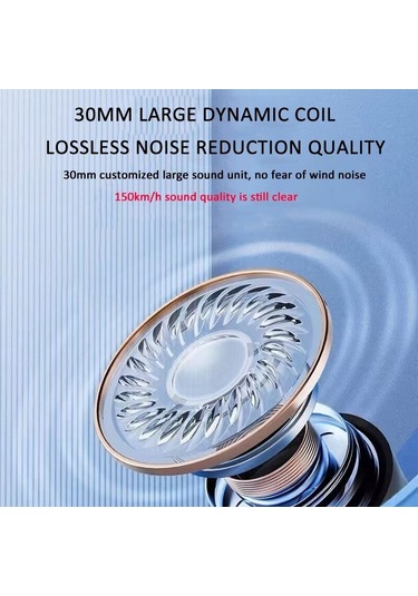 Bluetooth 5.3 Motosiklet Kaskı Kulaklığı Stereo Akıllı Gürültü Önleyici Sürüş Kulaklığı