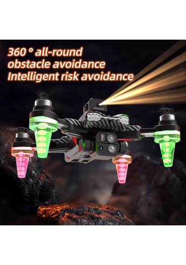 Yeni Çift Kameralı Led Işıklı Çantalı Drone