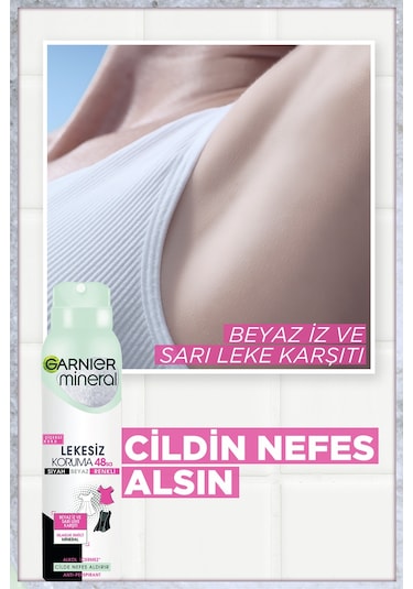 Garnier Mineral Lekesiz Koruma Antiperspirant Kadın Deodorant 150 ML