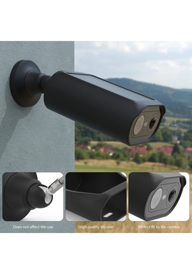 Xuweiwei Aosu Solarcam P1 Se Max Kamera Silikon Kılıfı Siyah Duvara Monte Edilebilir Dayanıklı Koruma