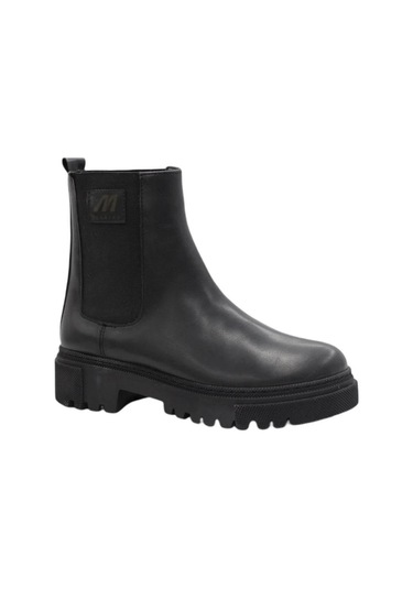 M.p. 232-2744 Zn Kadın Siyah Lastikli Bot-siyah Siyah