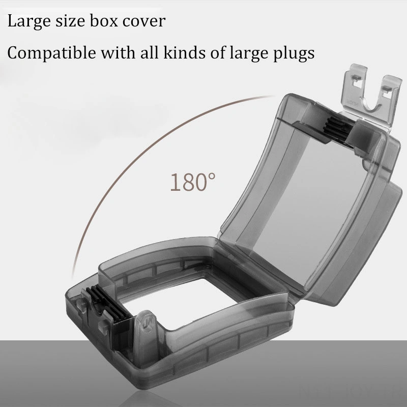 Youmex Banyo Tuvalet Ip55 Su Geçirmez Kapağı - 86 Tipi Şeffaf Siyah Yapıştırmalı Anahtar Soket Koruyucu Kutusu Pano Prizi