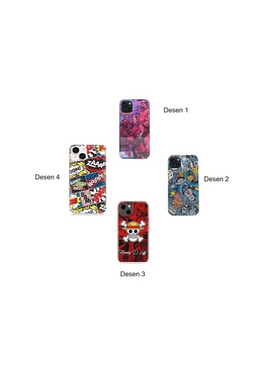 İphone 15 Kılıf Aesir Seri Desenli Sert Kapak