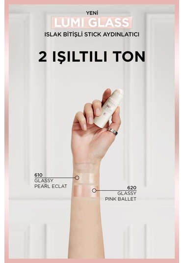 L'Oréal Paris Lumi Glass Islak Bitişli Stick Aydınlatıcı 610 Glassy Pearl Eclat
