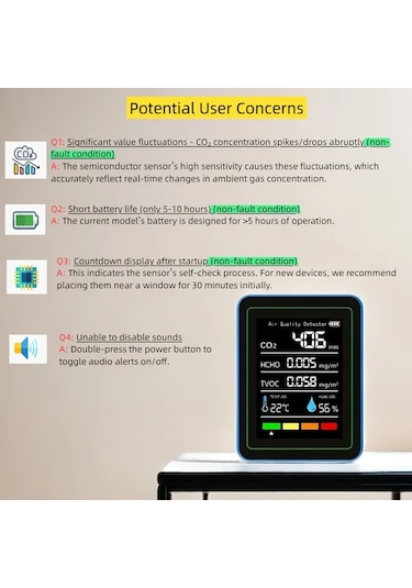Boatshop1 Black 5 İn 1 Taşınabilir Hava Kalitesi Monitörü Gerçek Zamanlı Formaldehit Ve Co2 Dedektörü Sıcaklık Nem Verisi İle Ev Ofis Okul İçin Boatshop1 Black 5 İn 1 Taşınabilir Hava Kalitesi Monitörü Gerçek Zamanlı Formaldehit Ve Co2 Dedektörü Sıcaklık Nem Verisi İle Ev Ofis Okul İçin