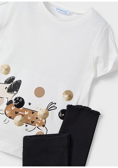 Mayoral Kız Çocuk Tayt Tişört Takım 3706 Çok Renkli