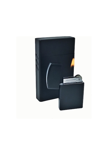 Metal Slim Kısa Sigara Kutusu Modeli Çakmak Set N11.2320