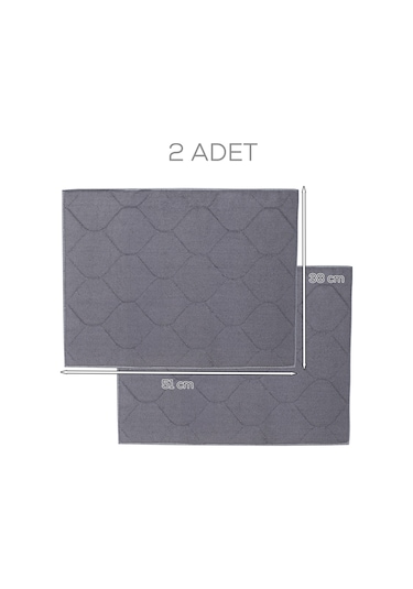 Porsima 3139-3 2li Mikrofiber Tezgah Üstü Kurutma Matı Kurulama Bezi Süper Emici Bulaşıklık Antrasit Antrasit