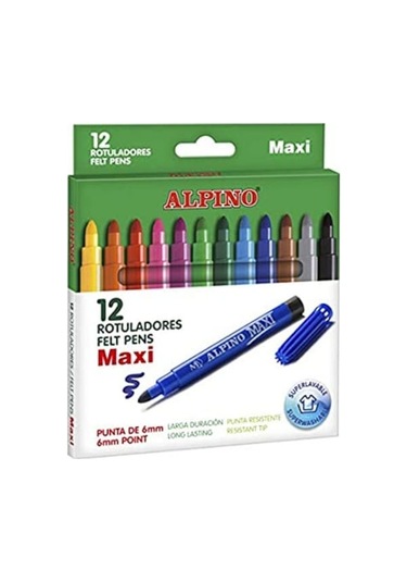 Alpino AR000006 Maxi Yıkanabilir Keçeli Boya Kalemi 12'li