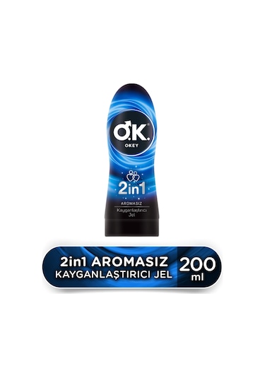 Okey 2in1 Aromasız Kayganlaştırıcı Jel 2 x 200 ML